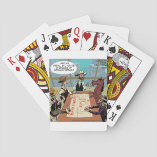 Funny Horse Bank Robber Poker Cards