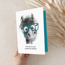 Funny Horse Birthday Card