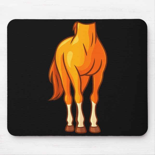 Funny Horse Body Costume Optical Illusion Gift Men Mouse Pad (Front)