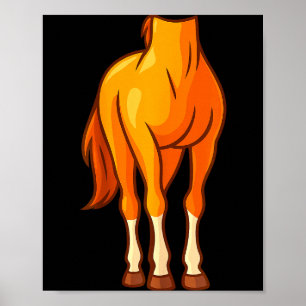 Funny Horse Body Costume Optical Illusion Gift Men Poster