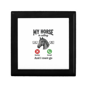 Funny Horse Calling Vintage Engraving T-Shirt_1 Gift Box
