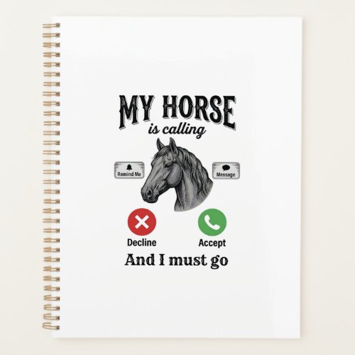Funny Horse Calling Vintage Engraving T-Shirt_1 Planner