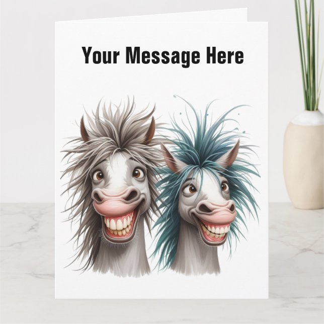 Funny Horse Card (Front)