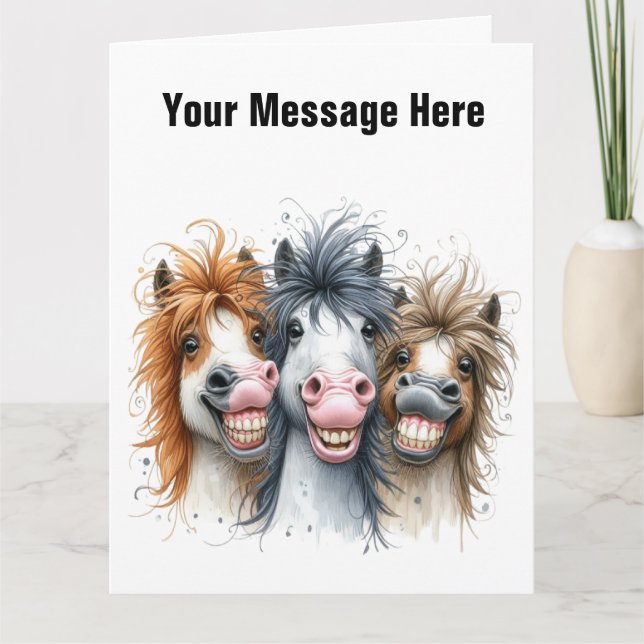 Funny Horse Card (Front)
