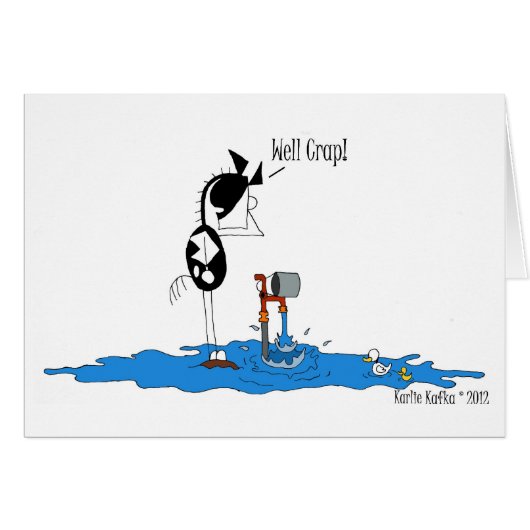 Funny Horse Cartoon Card (Front Horizontal)