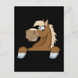 Funny horse cartoons postcard