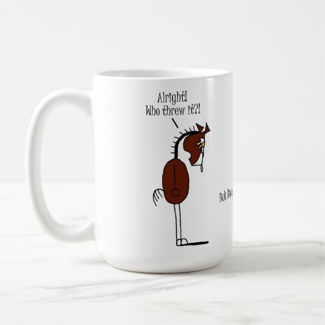 Funny Horse & Chicken Cartoon Coffee Mug (Left)
