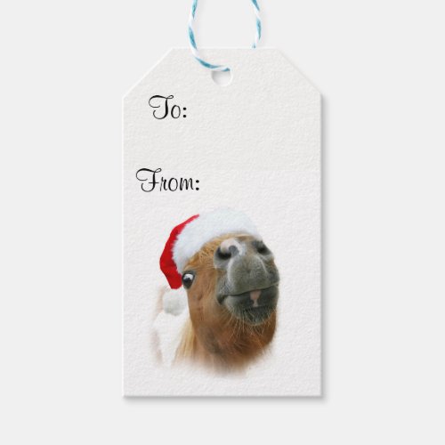Funny horse Christmas Gift Tags