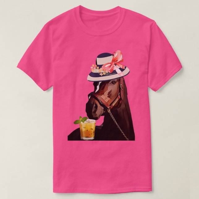 Funny Horse Derby Party tshirt (Design Front)