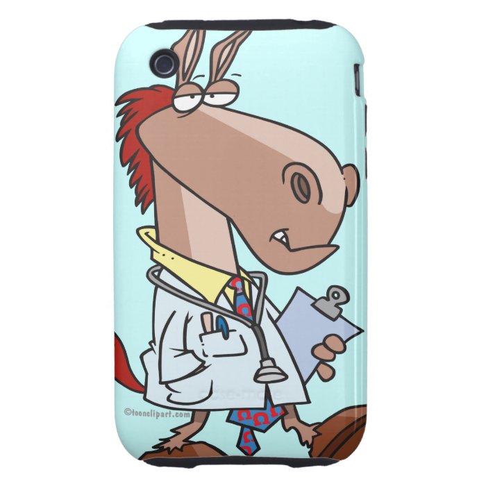 funny horse doc doctor cartoon tough iPhone 3 cases