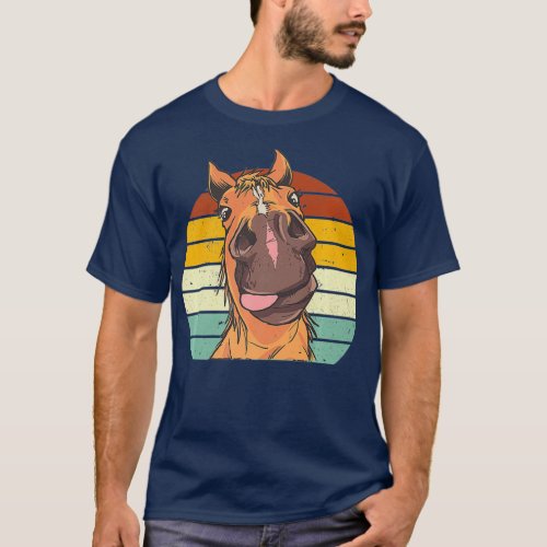 Funny Horse Happy Horse Lovers Horseback Riding T_Shirt