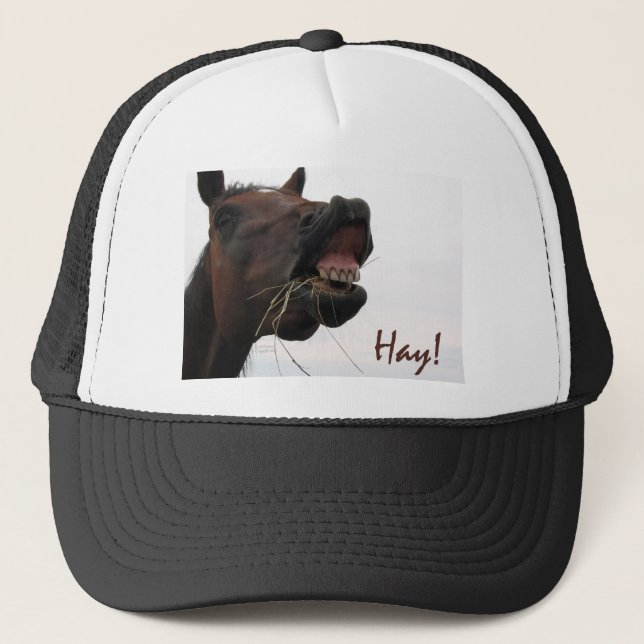 Funny Horse: Hay! Trucker Hat (Front)