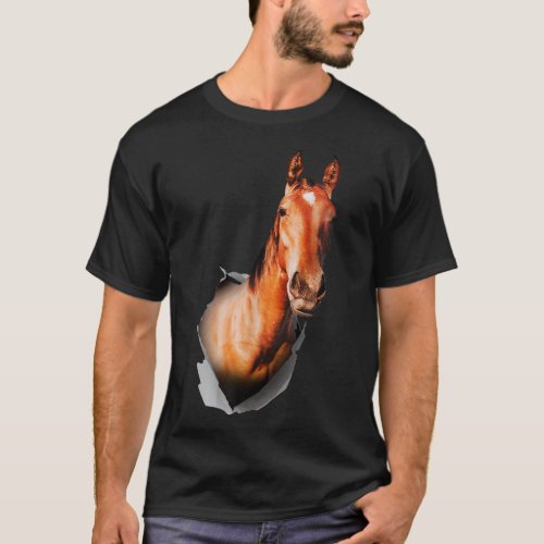Funny Horse Horse Lover Farm Animal T_Shirt