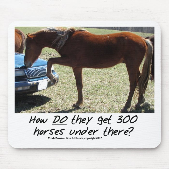Funny Horse How do they get 300 Under there? Mouse Pad