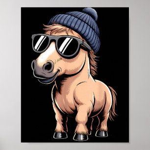 Funny Horse In Retro Style - Farm Humour Ny Funny  Poster