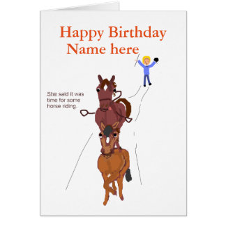 Funny Horse Birthday Cards | Zazzle