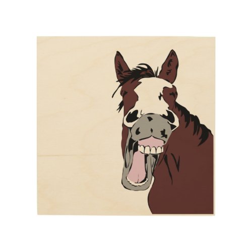 Funny Horse Laughing Cartoon Art