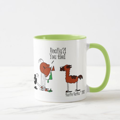 Funny Horse  Llama Cartoon Mug