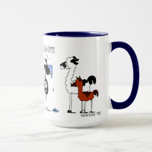 Funny Horse & Llama Cartoon Mug