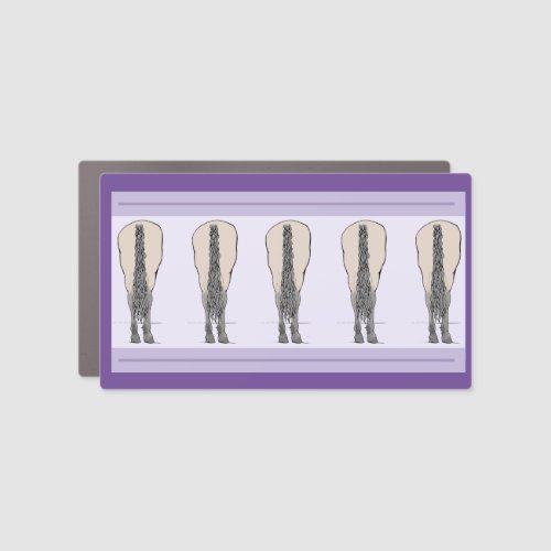 Funny Horse Lover Decor Gift 5 Butts Car Magnet