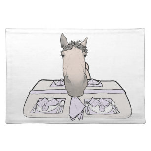 Funny Horse Lover Gift Napkin Nipper Cloth Placemat