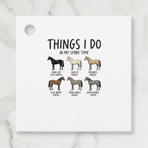 Funny Horse Lover Things I Do Vintage Shirt Design Favor Tags