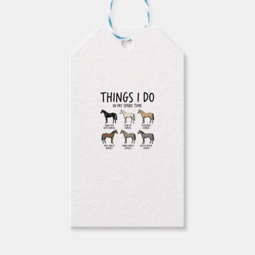 Funny Horse Lover Things I Do Vintage Shirt Design Gift Tags