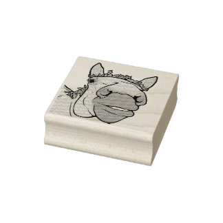 Funny Horse Lover Whimsical Barn Banter Rubber Stamp
