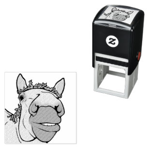 Funny Horse Lover Whimsical Barn Banter Self-inking Stamp