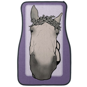 Funny Horse Lover Whimsical Supervisory Snoot Car Floor Mat