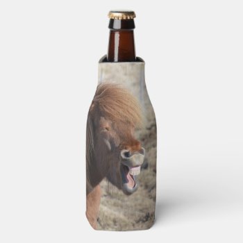 Funny Horse Making A Silly Face Bottle Cooler by HorseStall at Zazzle