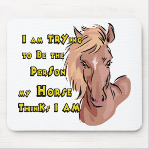 Funny Horse Mouse Pad