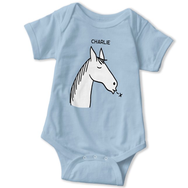 Funny Horse Personalized Baby Bodysuit (Creator Uploaded)