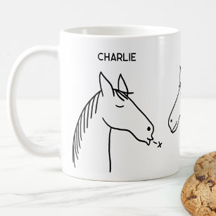 Funny Horse Personalized Coffee Mug