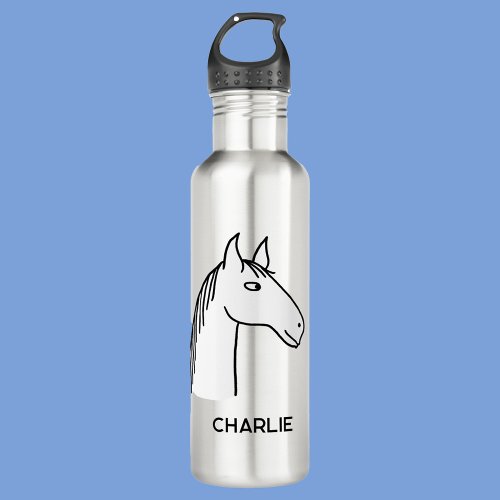 Funny Horse Personalized Stainless Steel Water Bottle