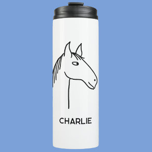 Funny Horse Personalized Thermal Tumbler