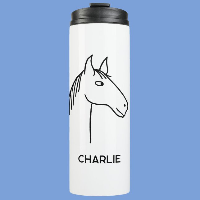 Funny Horse Personalized Thermal Tumbler (Creator Uploaded)