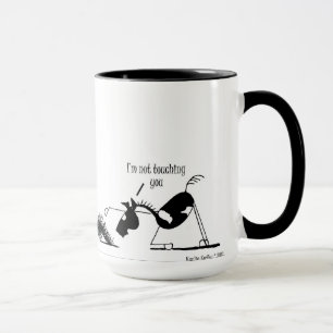 Funny Horse & Porcupine Cartoon Mug