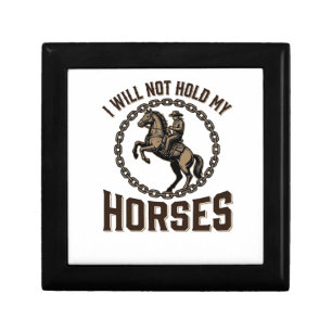 Funny Horse Quote Vintage Western Riding Design_1 Gift Box