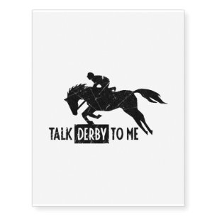 Funny Horse Racing Derby Jockey Owner Lover Gift Temporary Tattoos