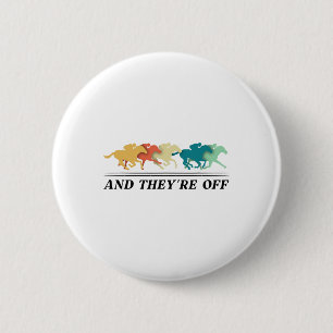Funny Horse Racing Jockey Racer Der6 Button