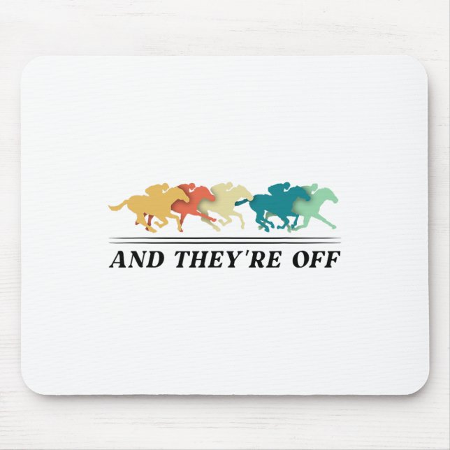 Funny Horse Racing Jockey Racer Der6  Mouse Pad (Front)
