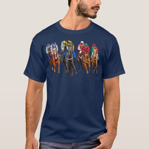 Funny Horse Racing Jockey Racer Derby Rider Race T T_Shirt
