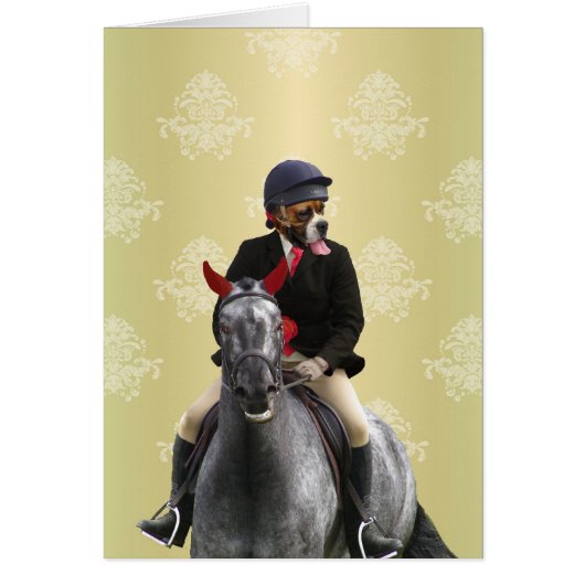 Funny horse rider character cards (Front)