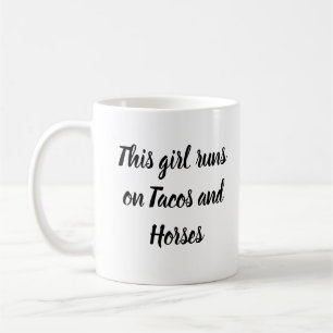Funny horse rider equestrian tacos horses coffee mug