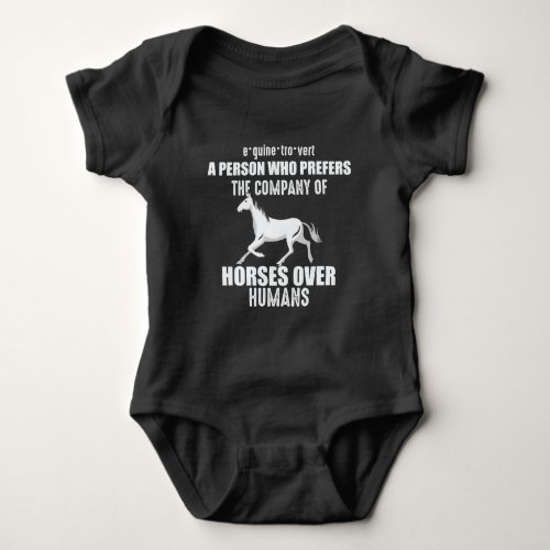 Funny Horse Saying Gift for Horse Lover Girl Baby Bodysuit