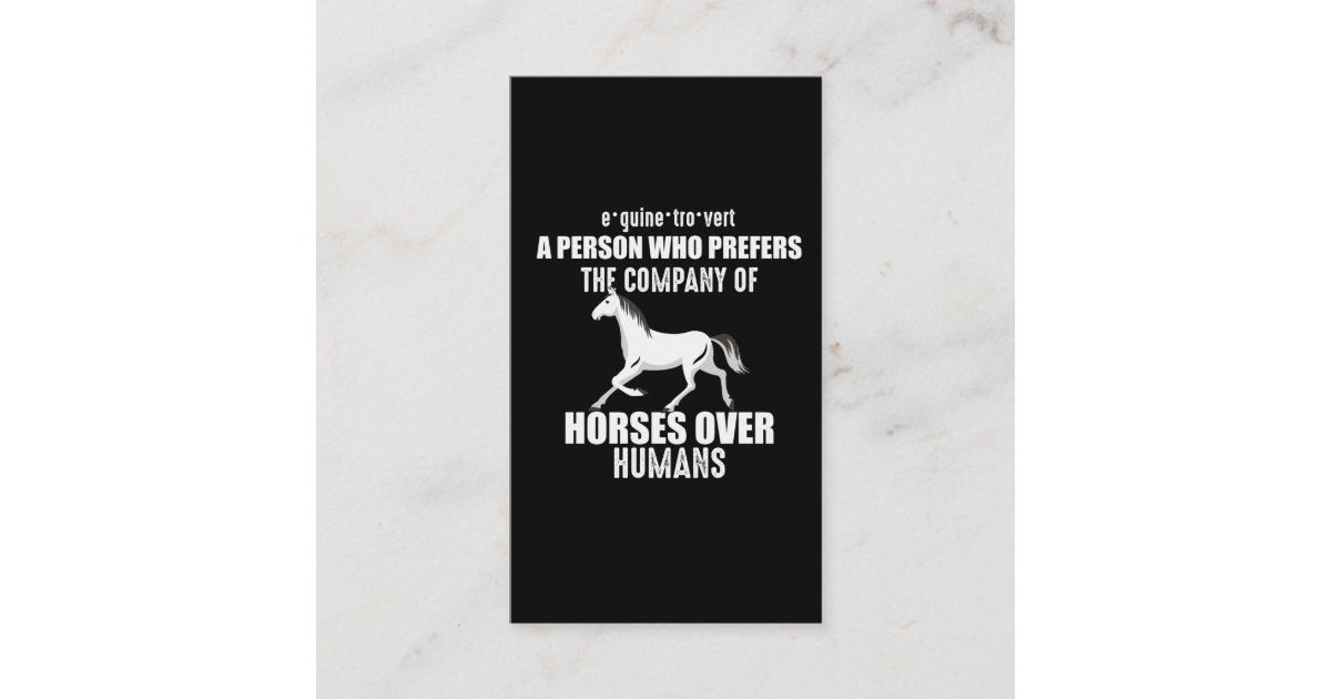 Funny Horse Saying Gift for Horse Lover Girl Business Card Zazzle