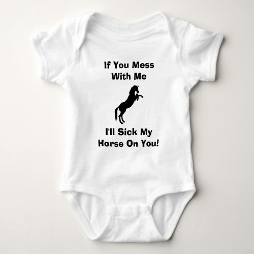 Funny Horse Sayings Baby Bodysuit