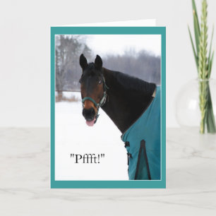 Funny Horse Sends Bronx Cheer Card