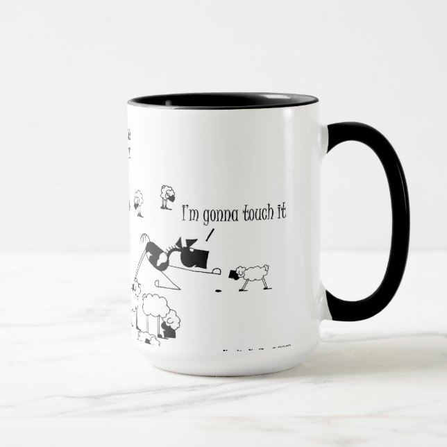 Funny Horse & Sheep Cartoon Mug (Right)